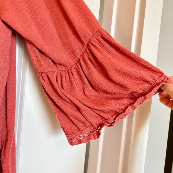 Old Navy Long Sleeve Top, Rust - Picture 2 of 5